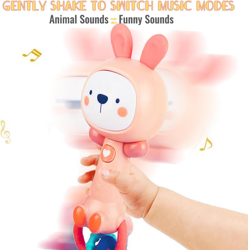 Baby Music Rattles Toy 6-12 Months, baby teething toys with music and light,Toddler Learning Toys with Music and Light Newborn Toys Infant Baby Bo...