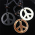 3Pcs Love Peace Sign Hippie Pendant Necklace Vintage Rope Chain Resin Peace Pendant 1960s 1970s Hippie Party Dressing Accessories Jewelry for Wome...