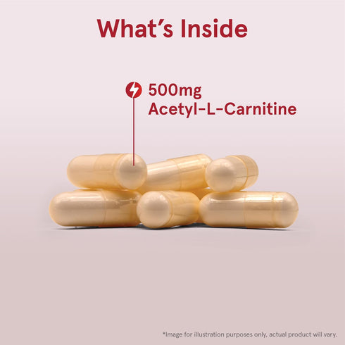 Jarrow Formulas Acetyl L-Carnitine 500 mg, Dietary Supplement, Amino Acid Support for Brain Health and Antioxidants, 60 Veggie Capsules, 60 Day Su...