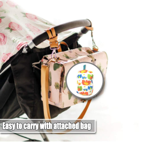 Portable Shopping Cart Cover, High Chair and Grocery Cart Covers for Babies, Kids, Infants & Toddlers, Attached Carry Bag (Simple Elephant)...