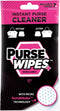 PurseWIPES Purse Cleaner Wipes - Portable Leather Wipes for Bags, Purses, and Backpacks, Dirt and Scuff Remover with Innovative ScrubNubs, Perfect...