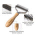 Undercoat Rake for Dogs - PAWSHOLIC Professional Pet Shedding Dematting Comb with Wood Handle, Deshedding Undercoat Brushes with Stainless Steel B...