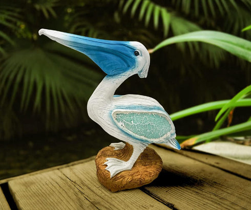 Resin Pelican Gold Bird on A Stone with Glass Wings Statue Figurines (5.7"X4.1"X 2.4") for Gifts Home Bathroom Living Room Garden Desk Decor...