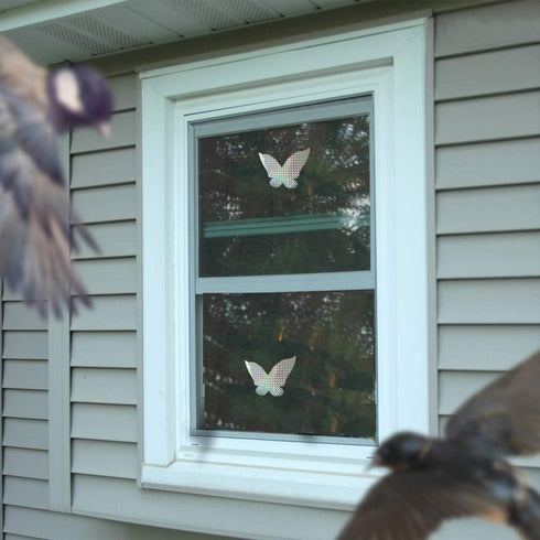 Anti Collision Window Stickers for Birds, Glass Window Decals Clings for Bird Strikes, Stop Birds from Hitting Windows, Butterfly, 16 Pieces...