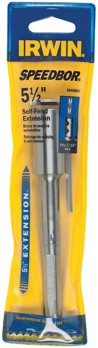 Irwin Tools 3046001 Speedbor MAX Self-Feed Wood Bits, 5/12", Black...