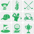 9PCS Golf Stencils Set Golf Cart Caddy Golf Club Caddy Bag Golf Accessories Golf Ball Stencil 6×6inch Washable PET Material T-Shirts/Albums/Cards ...