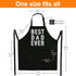 BBQ Funny Apron for Men - Best Dad Ever - Chef Bib Apron with 2 Pockets, Adjustable Neck Strap and 40" Long Ties - Best for Kitchen Cooking, Grill...