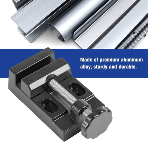 ASHATA Mini Flat Clamp Table Jaw Bench Clamp, Small Tabletop Clamp Drill Press Vice Tool Opening Parallel Table Vise for Holding Repairing DIY Scu...