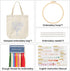 Canvas Tote Bag Embroidery Kit with Flower Pattern Instructions DIY Arts Crafts Supplies Cloth Threads Tools Beginners Needlepoint Kits(1)......