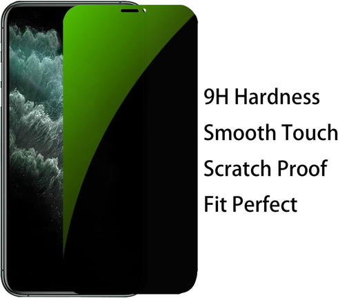 3 Pack Anti-Blue Privacy Tempered Glass Suit for iPhone Xs Max/iPhone 11 Pro Max Anti-Spy Screen Protector Anti-Peeping Film 9H Hardness Anti-scra...