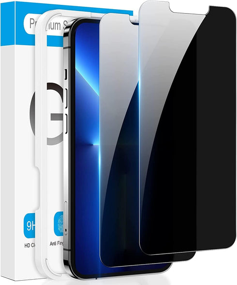 Fotbor for iPhone 14 Plus & iPhone 13 Pro Max Privacy Screen Protector, 2 Pack Privacy Screen, Anti Spy Tempered Glass Film with Easy to Install K...