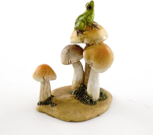 Top Collection Miniature Fairy Garden and Terrarium Statue, Frog on Mushrooms...