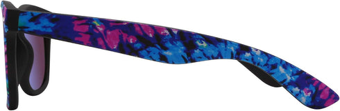Piranha Digital Unisex Retro Sunglasses with Purple Pattern Frames and Blue Mirror Lens...