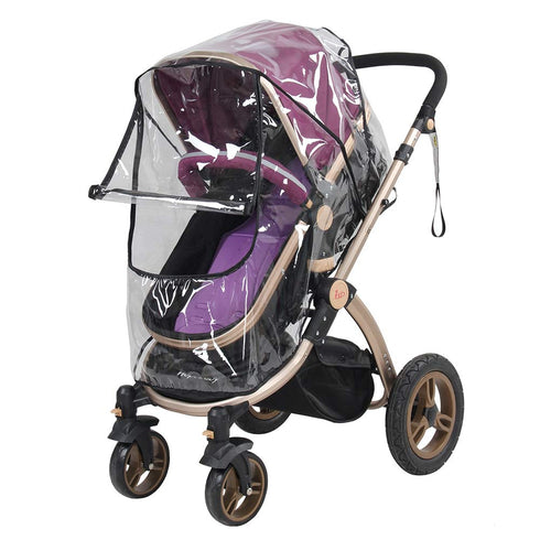 Stroller Rain Cover, Pram Rain Cover Waterproof Transparent Can Be Folded for Stroller for Baby...