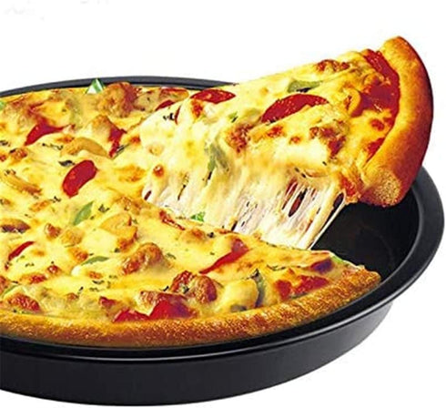 IME Pizza Pan Nonstick Pizzas Tray Sheet Carbon Steel Pie Pan Baking Pans Deep Dish for Home Kitchen Bakeware Bread Cake Handmade 10 Inch...