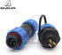 SP13 2pin/3pin/4pin/5pin/6pin/7pin/ 9pin Waterproof Aviation Cable Wire Connectors Plug Socket,IP67 Electrical Cable Connector (3pin, Panel Mount-...