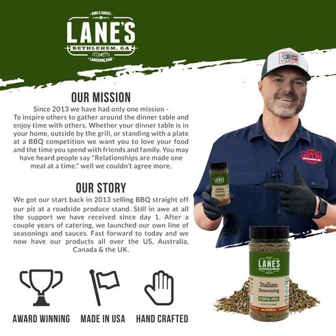 Lane's Italian Seasoning Blend Spices and Seasonings, All-Natural Italian Herbs Seasoning For Any Italian Inspired Dishes, Made in USA, 3 Oz (85g)...