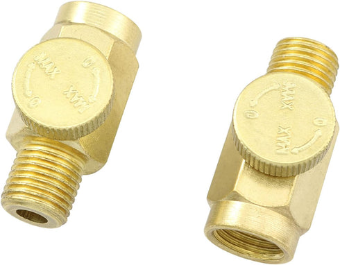 In-Line Air Flow Regulator TAODAN 2PCS 1/4" NPT Male to Female Quickun Pneumatic Brass In-Line Air Flow Regulator Valves, Air Pressure Compressor ...