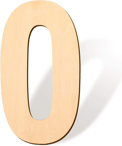 Luter 17 Inch Blank Wooden Number 0 Unfinished Wood Slices Sign Board for DIY Craft Projects Home Sign Wall Birthday Wedding Party Decoration (0)...