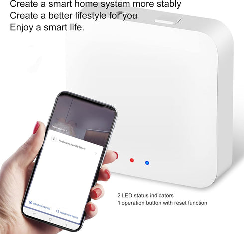 Mini Gateway, Gateway Smart Gateway Remote Control Micro USB Port Gateway Hub Remote Control Smart Hub for TUYA for Home Appliances......