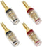 4Pcs Brass Crystal Long M8 Binding Post Heavy Duty Gold Plated Banana Jacks Insulated Binding Post for Speaker Amplifier Terminal Connector...