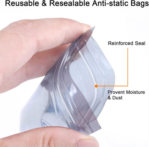 20Pcs Small Antistatic Bags3 x5in,Shielding ESD Bag for HDD,SDD & Electronics with 20pcs Anti-Static Stickers...
