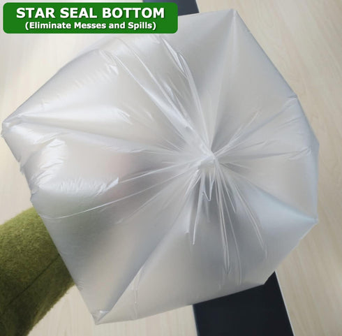 Small Trash Bags 2-4 Gallon Clear Garbage Bags (800 Count) CCLINERS Bulk Bathroom Trash Bags fits 2 Gallon 3 Gallon 4 Gallon Wastebasket liners fo...