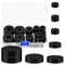 Swpeet 50Pcs 7 Sizes Round Rubber Spacer Assortment Kit, 5/6/8/10mm Anti Vibration Black Rubber Washers Kit, Neoprene Spacer Multi Purpose Thick R...