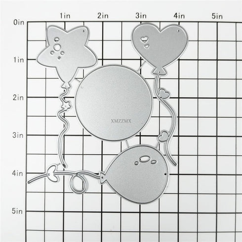 Double -Layer Balloon Metal Cutting Dies for Card Making, Paper Embossing Die Cuts Kit Templates, Storage Pockets Supplies, Photo Frame Album DIY ...