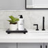 Black Bathroom Counter Organizer Wooden Display Pedesta Stand Kitchen Countertop Trays Farmhouse Wood Riser Dish Soap Dispenser Holder for Bathroo...