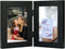 Frametory, 4x6 Double Picture Frame Hinged Photo Frames Two Folding Frame Desktop Glass Frame Vertical (Black, 4x6 Double)...