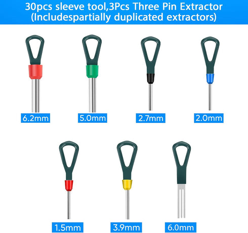 Terminal Removal Tool Kit 172 Pcs Depinning Tool Electrical Connector Pin Removal Tool Kit Pin Extractor Tool Set Wire Terminal Release Tool for A...