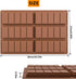2 Pack Chocolate Bar Molds,Rectangle Silicone Break-Apart Protein and Engery Bar Candy Chocolate Molds Wax Melt Candles Chocolate Bakeware Molds...