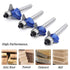 Mesee 4 Pieces 45 Degree Chamfer Router Bit Set, 1/4 Inch Shank Industrial Grade Top End Bearing Bevel Edge Forming Router Bits Cutter Woodworking...