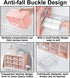Mini Desk Organizer Drawer, 9 Removable Plastic Art Craft Organizers with Stickers, Cute Desktop Storage Organizer for DIY Crafts, Art Supply, Off...