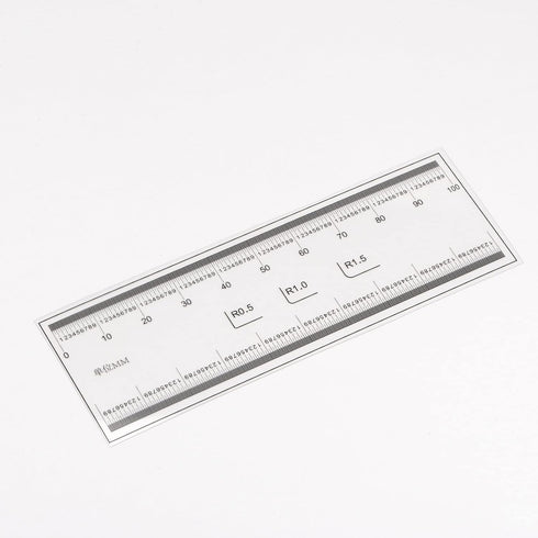Film Flexible Ruler 10cm 0.1mm Scale with R Angle PET Plastic Folding Straight Ruler Calibration Soft Ruler Measuring Tool for Factory, Transparen...