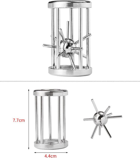 4 pcs Metal Puzzle IQ Test Puzzle Brain Teaser Metal Wire Puzzles Mind Game Educational Toys High Difficulty Disentanglement Unlock Interlock Game...