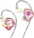 QKZ AK6 Spark HiFi Headphone, 11mm PET Composite Diaphragm Dynamic Earphone, 3.5mm in Ear Gift Earbuds, DJ Music Headset with Microphone (Pink wit...