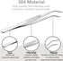1Pc Silver Fine Tongs Tweezers Bar Tongs, Stainless Steel Food Tweezers with Precision Serrated Tips Cooking Tongs Cooking Utensils for Cooking, R...