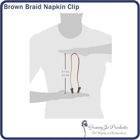 Granny Jo Products Braid Napkin Clip, Brown...