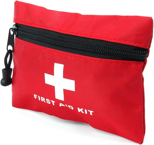 Red First Aid Bag Empty First Aid Kit Empty Waterproof First Aid Pouch Small Mini for First Aid Kits Pack Emergency Hiking Backpacking Camping Tra...