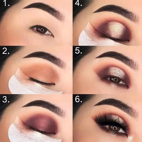 200 Pcs Eyeshadow Shields, Professional Lint Free Eye Pad Under Patches - Prevent Makeup Residue for Eyelash Extensions and Tinting Makeup...
