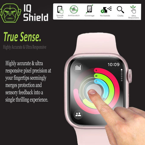 IQShield Screen Protector Compatible with Apple Watch Series 9/8/7 (45mm)(6-Pack) Anti-Bubble Clear TPU Film...