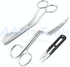Set Of 2 6" Double Bent Curved Machine Embroidery And Applique Duckbill Scissors With Thread Cutter Nipper Black...