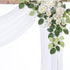 PARTISKY Wedding Arch Draping Fabric,1 Panel 18FT White Drapes Chiffon Fabric Drapery Decorations for Ceremony Reception Party Ceiling Backdrop...