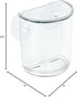iDesign Plastic Suction Tumbler Cup and Bathroom Organizer for Mirror or Shower Storage – 3" x 2" x 3.5", Clear...