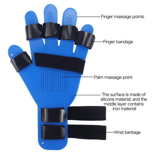 Hand Wrist Orthosis Separate, Breathable Finger Splint Fingerboard Flex Spasm Extension Board Splint Finger Training Stroke Device Therapy for Bot...