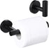 KES Bathroom Accessories Hardware Set Toilet Paper Holder and Robe Towel Hook SUS304 Stainless Steel Round Wall Mounted Matte Black, LA20BKDG-21...