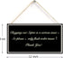 Only Flush Tissue Hanging Bathroom Plaque Septic Tank Toilet Wall Door Decor Thank You Sign 12 inch by 6 inch...