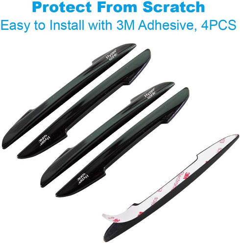 Hypersonic Black Car Door Edge Guard Trim Molding Crash Scratch Protector 4PCS...